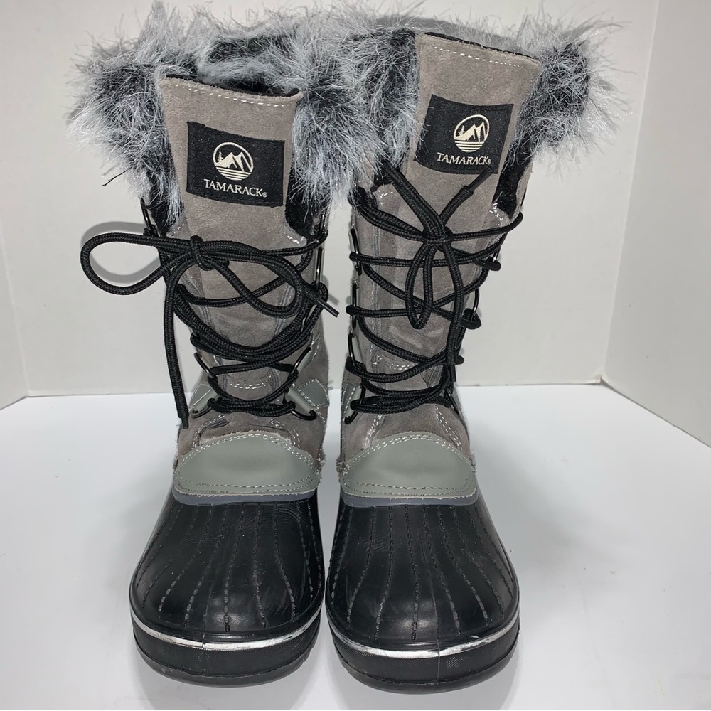 Tamarack Gray Madison Suede Lined Winter Boots